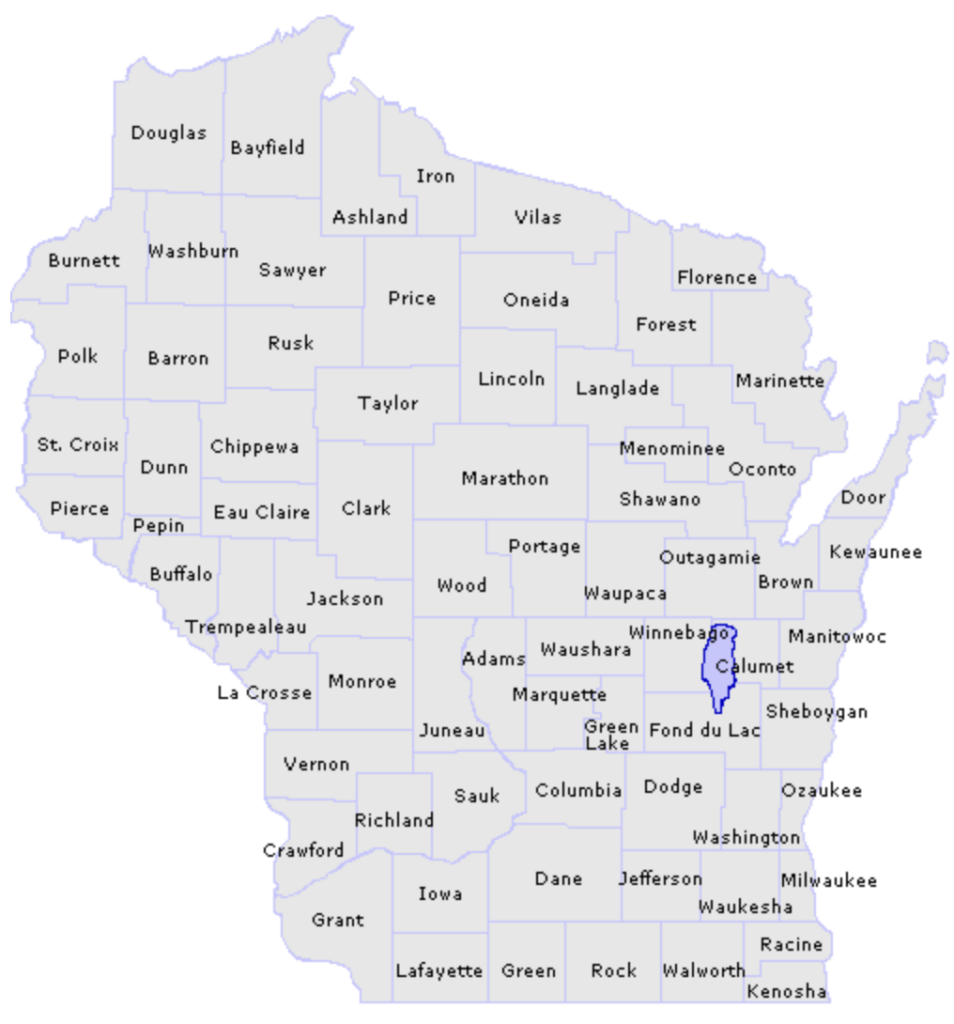 Wisconsin County Map